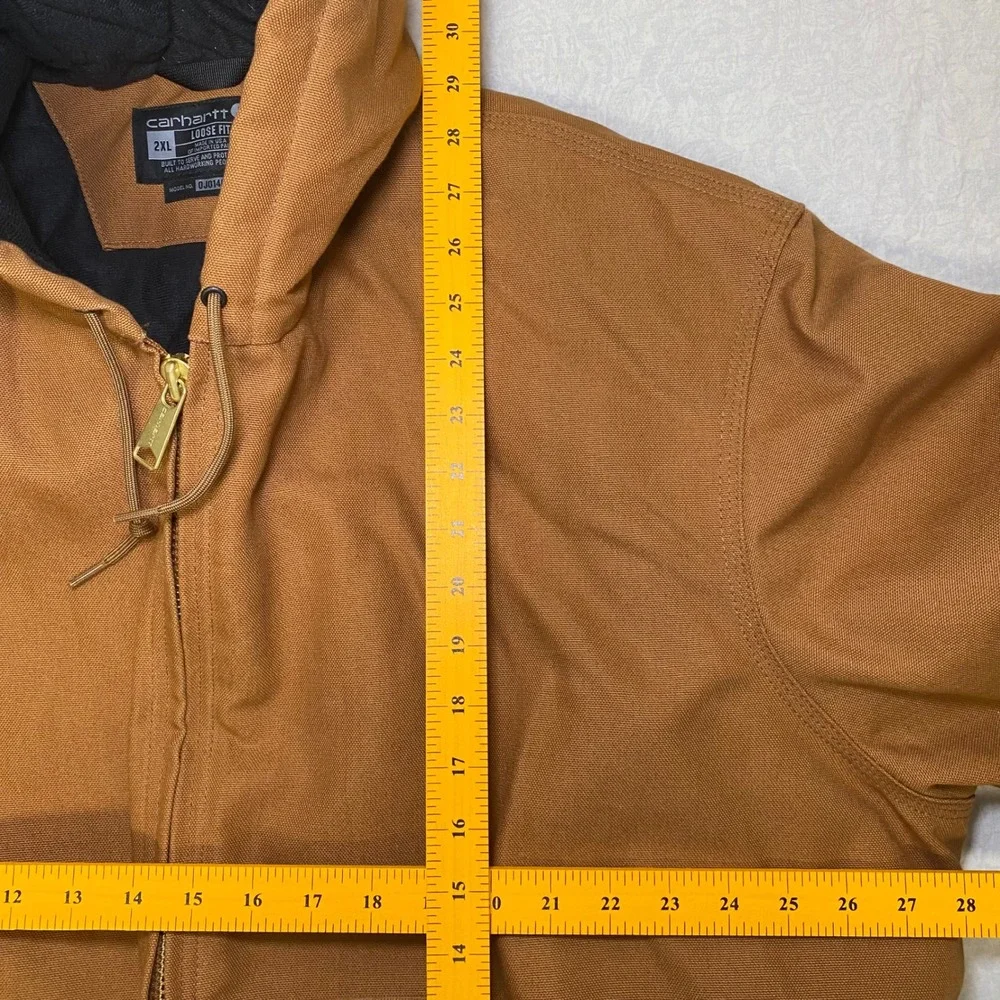 Carhartt OJ0140-M Loose Fit Active Jacket 2XL Brown Duck Quilt Lined USA Work